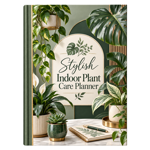 Stylish Indoor Plant Care Planner ebook cover